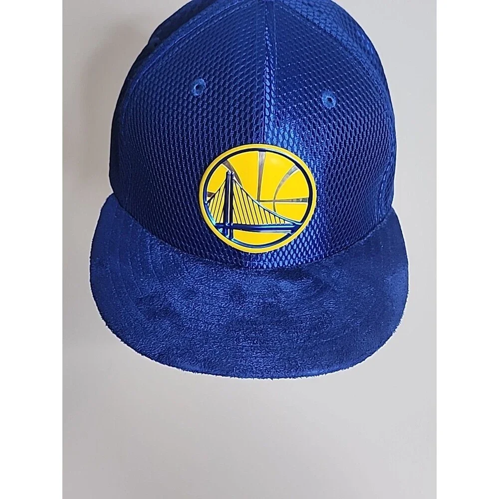 Golden State Warriors New Era 59Fifty Blue Hat Cap NBA GSW Size 7 1/2 NWT